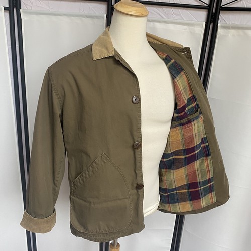J Crew Vtg Mens Small Barn Jacket Full 