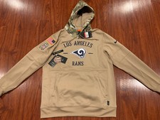 Nike Mens LA Los Angeles Rams Salute To Service Hoodie Sweatshirt Large L NFL