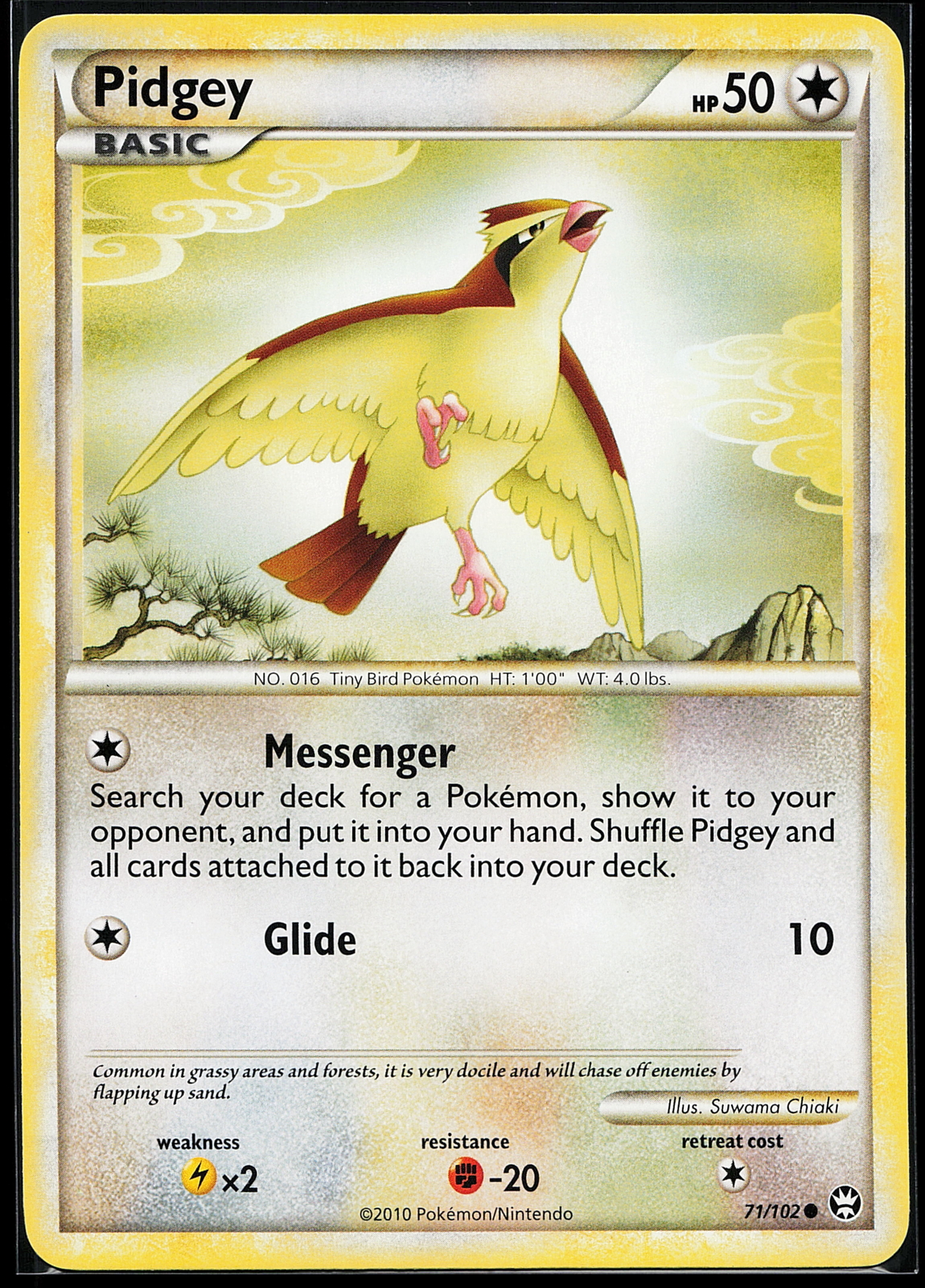 Pidgey 71/102 Common Triumphant Pokemon Card