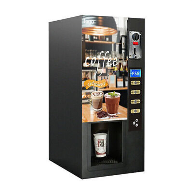NEW Smart Commercial Fully Automatic Self Coin 3 Instant Coffee Vending Machine