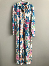 Tolani Long Sleeve Knit Dress with Pockets - Tropical (Sz M) a292806 