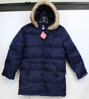 2008 Gymboree Candy Shoppe Water-Resistant Puffer Coat sz L 10-12 NWT Faux Fur