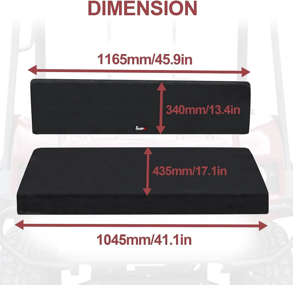 For Kawasaki Mule 3000/3010/4000/4010 2001-2022 UTV Bench Mule Seat Cover Black - Изображение 2 из 4