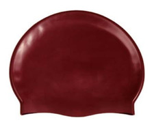 New Solid Maroon Latex Swim Caps Bulk Lot of 18