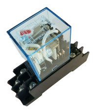 DPDT Relay LY2N-J, 12 V 24V 220V DC coil with PTF-08A socket RH