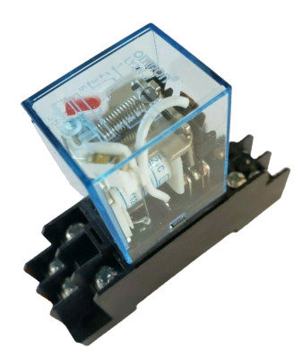 DPDT Relay LY2N-J, 12 V 24V 220V DC coil with PTF-08A socket