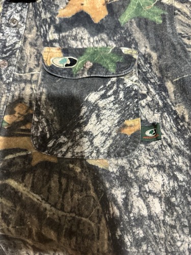 Men’s L Mossy Oak Shirt Camouflage 100% Cotton Long Sleeved Top Hunting Outdoor - Picture 5 of 7