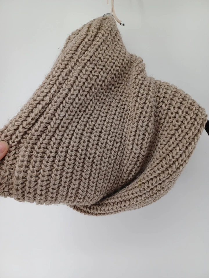 CALVIN KLEIN Women's scarf One Size Brown crunchy Soft Loop Chunky Knit - Image 3 of 4