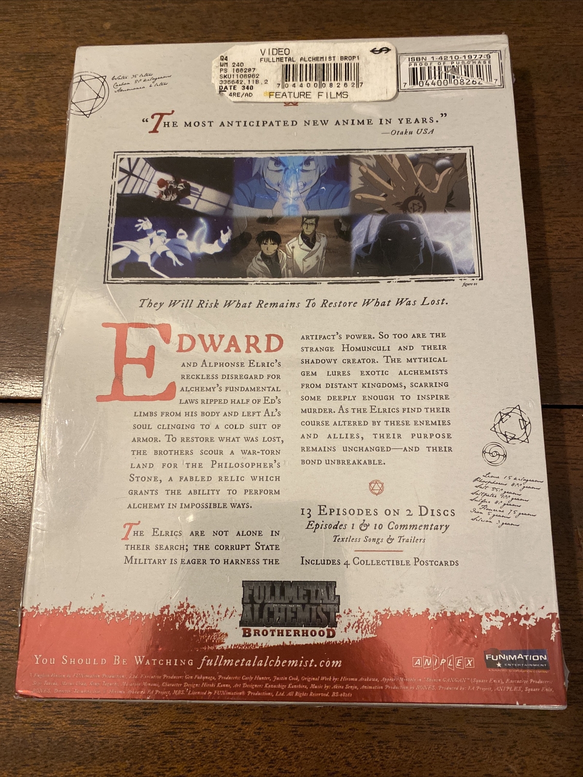 Fullmetal Alchemist Brotherhood Part 1 Dvd 10 2 Disc Set For Sale Online Ebay