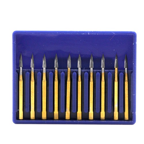 10 Pcs Dental Carbide Tungsten Trimming Finishing Polishing FG Burs Round/Flame - Picture 30 of 194