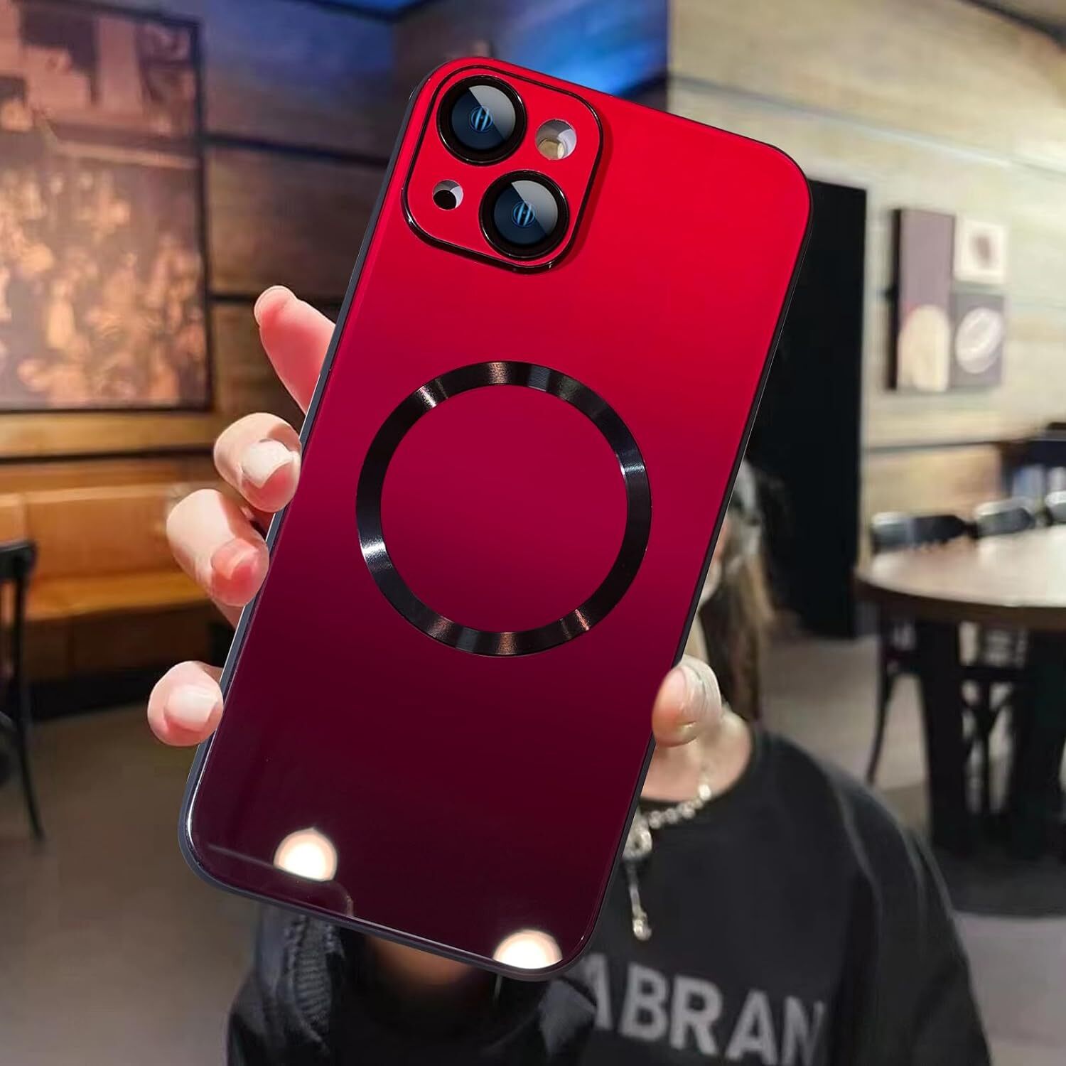 Compatible with iPhone 15 Plus Case (Support for Magsafe) Magnetic Gradient Case