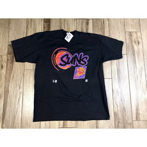 Vintage 90s Phoenix Suns Starter T Shirt XL Made USA NBA Deadstock NWT Black