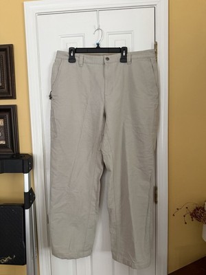 Columbia Men s Beige Cargo Pants 38 Regular Canvas Cotton Straight Leg