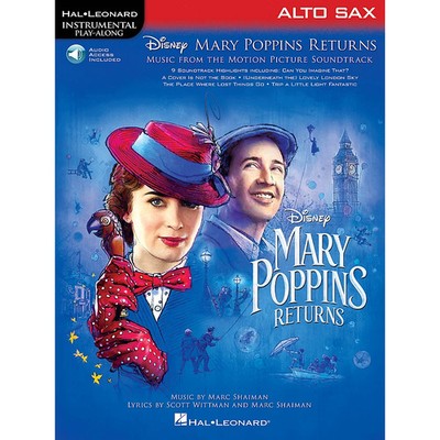 Mary Poppins Returns Alto Sax Instrumental Play-Along Songbook Bk/Audio Online