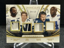 2025 Immaculate Quad Patch Gold 4/10 Ed Too Tall Jones Lilly White Ware Cowboys!