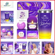 Christmas Birthday Gifts Set for Women Purple Self Care Spa Gift Basket Set ...
