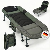 Q-Tac Hochwertige Karpfenliege 8 Bein, Angelliege, Campingliege, Anglerliege