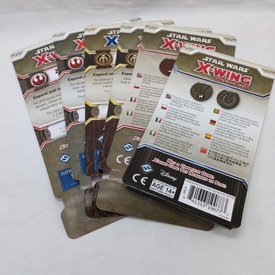 (6) Star Wars X-Wing Expansion Pack Component Lists