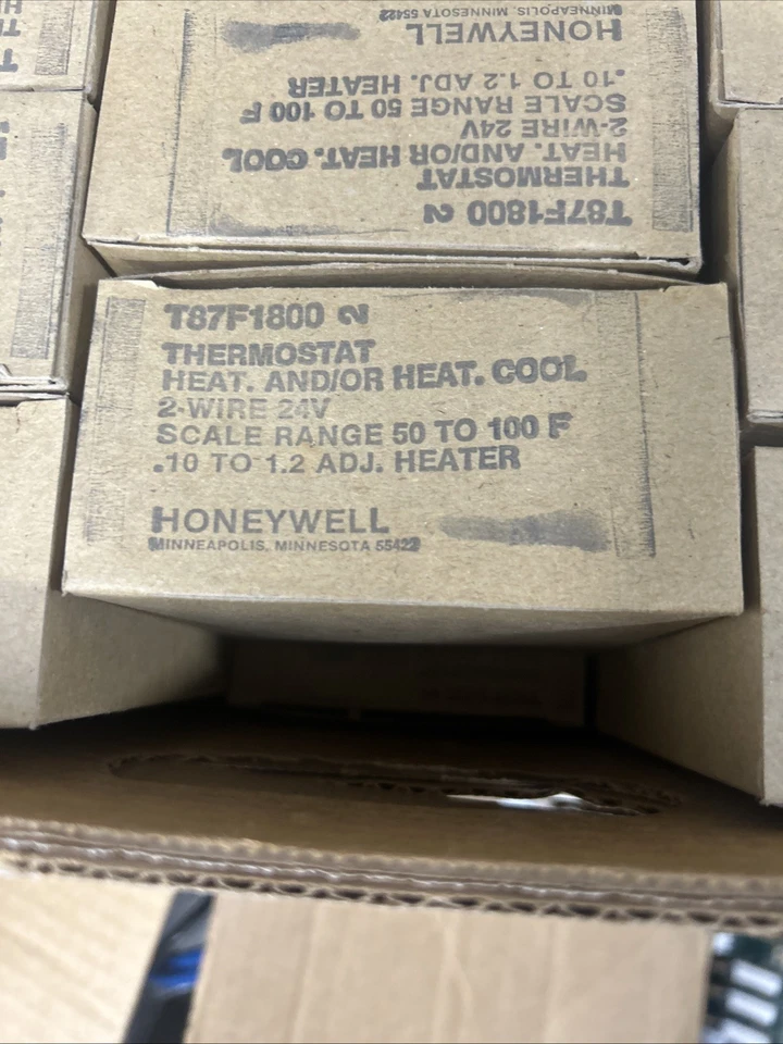 Termostato de calefacción-refrigeración "redondo" Honeywell T87F 1800 + base y placa de pared #L1 Foto 2 de 3