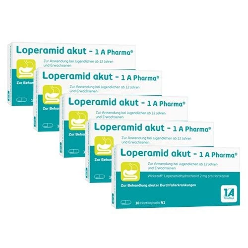 1 A PHARMA GMBH Loperamid Akut-1a Pharma Hartkapseln (5x 10st) 5 St