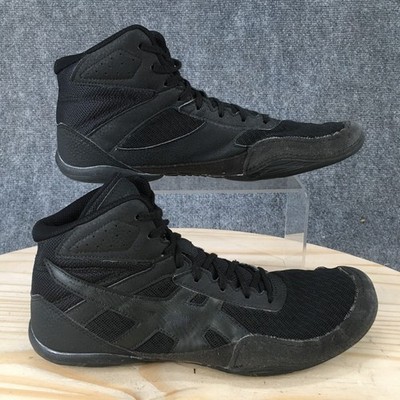 Asics Matflex 6 Wrestling Shoes Mens 9 Sneakers Athletic High Black 1081A035