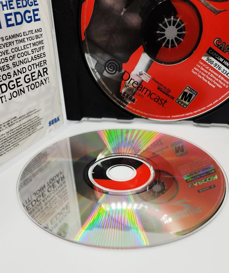 Resident Evil 2 [II] (Sega Dreamcast, 2000) No Back Insert! Discs & Manual Only - Image 4 of 4