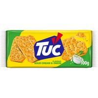 Tuc Cracker Sour Cream & Onion Knusprig Snack Vegetarisch 100G Sauerrahm Zwiebel