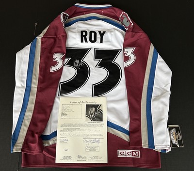Patrick Roy Signed Jersey Colorado Avalanche 2000 Stanley Cup Patch JSA LOA 