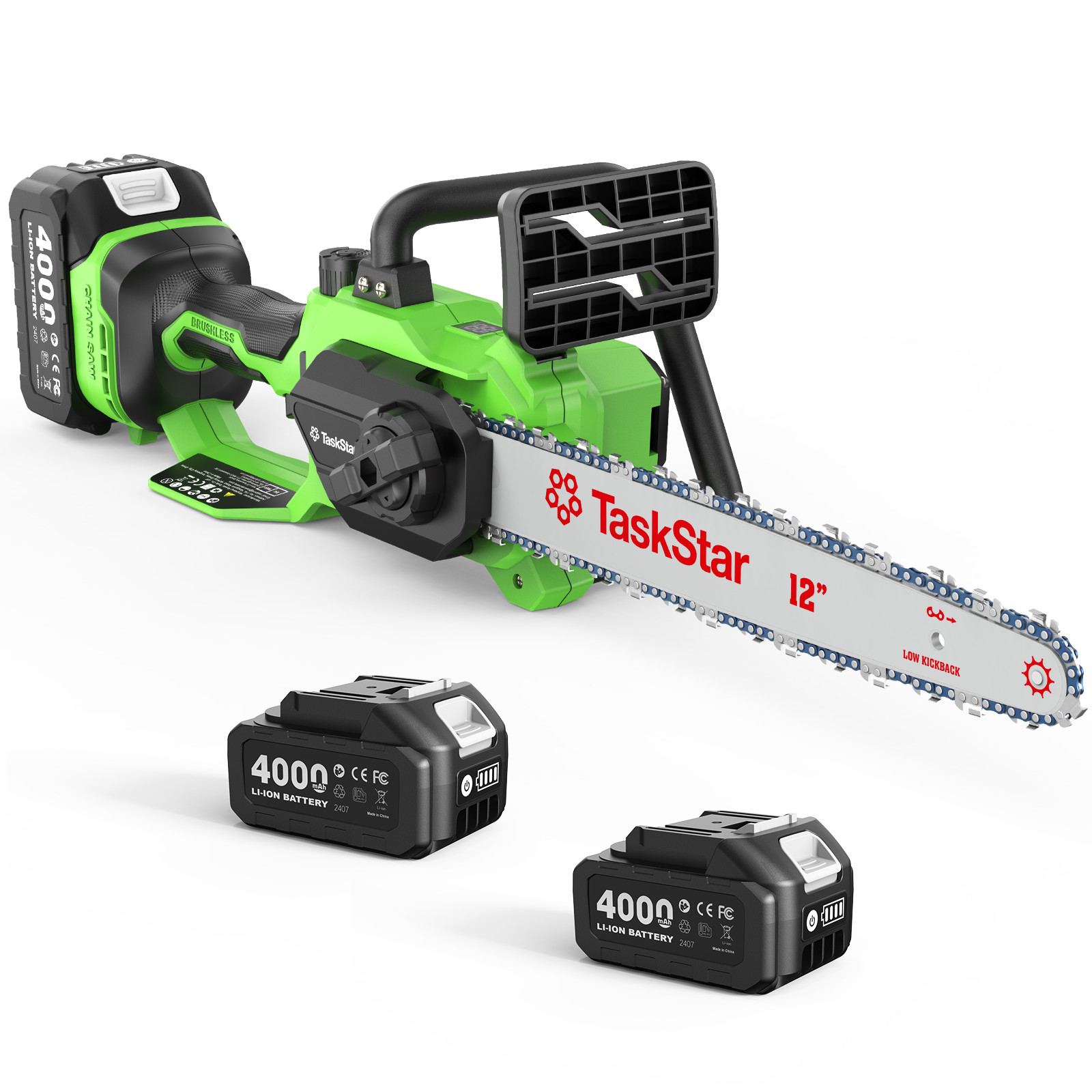 Taskstar 12 Inch Electric Chainsaw Cordless Brushless Batter
