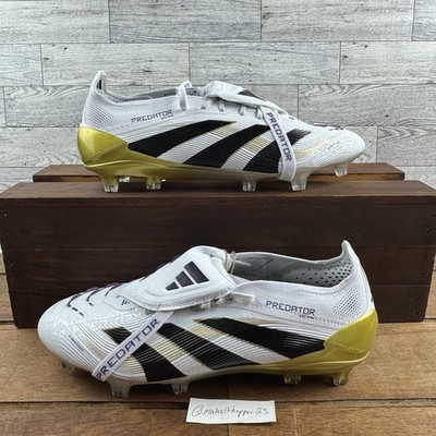 Adidas Predator Elite Foldover FG White Gold Soccer JI1095 Men 7.5/Women 8.5