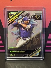 2025 Diamond Icons Marcus Semien Black Polychromatic Auto 5/15 Rangers