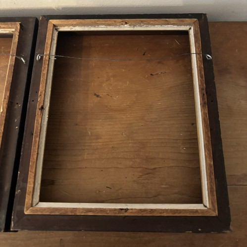 Pair Of Antique WALNUT Frames With Gilt liner - Foto 8 di 10