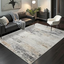 6x9 Modern Washable Rug Soft Non Slip Rug Low Pile for Bedroom Living Room