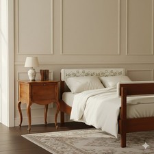 Comodino Antico Barocchetto Italia Metà '700 Legno Acero Bois de Rose Noce