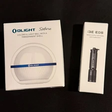 OLIGHT Sphere Smart Ambient Night Light & i3E Black EOS Keychain Flashlight