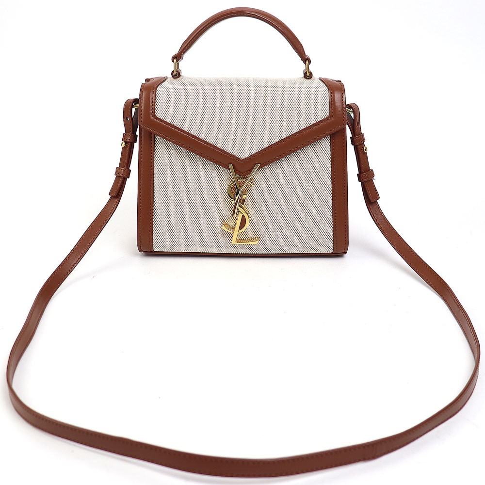 AUTENTICA BORSA A MANO YVES SAINT LAURENT CASSANDRA 2WAY TRACOLLA 623930 DONNA F S