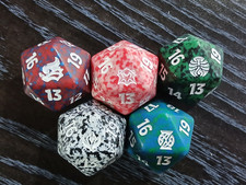MTG, Secrets of Strixhaven, Spindown D20 dice each one (5 dice in total)