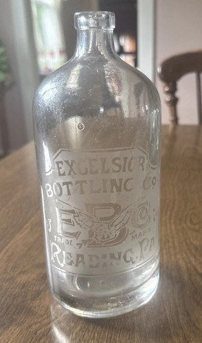 Antique Seltzer Bottle Excelsior Bottling Co. Seltzer Bottle Reading PA