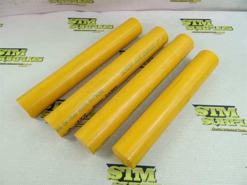 4 STCK. GELB RADEL R-5500 BEARBEITBAR KUNSTSTOFF RUND LAGER 1-1/2 ZOLL DURCHMESSER