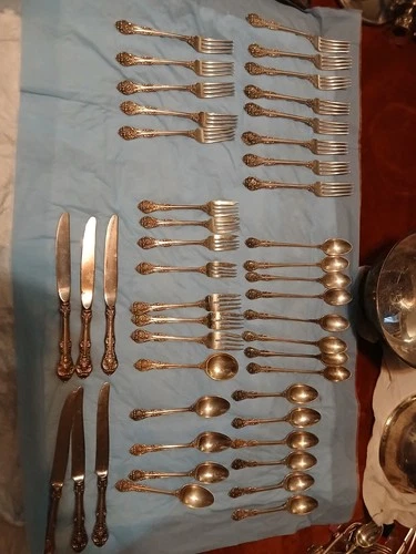 Gorham King Edward Sterling Silver Flatware No Monograms - 34 Pieces - 1486.9g