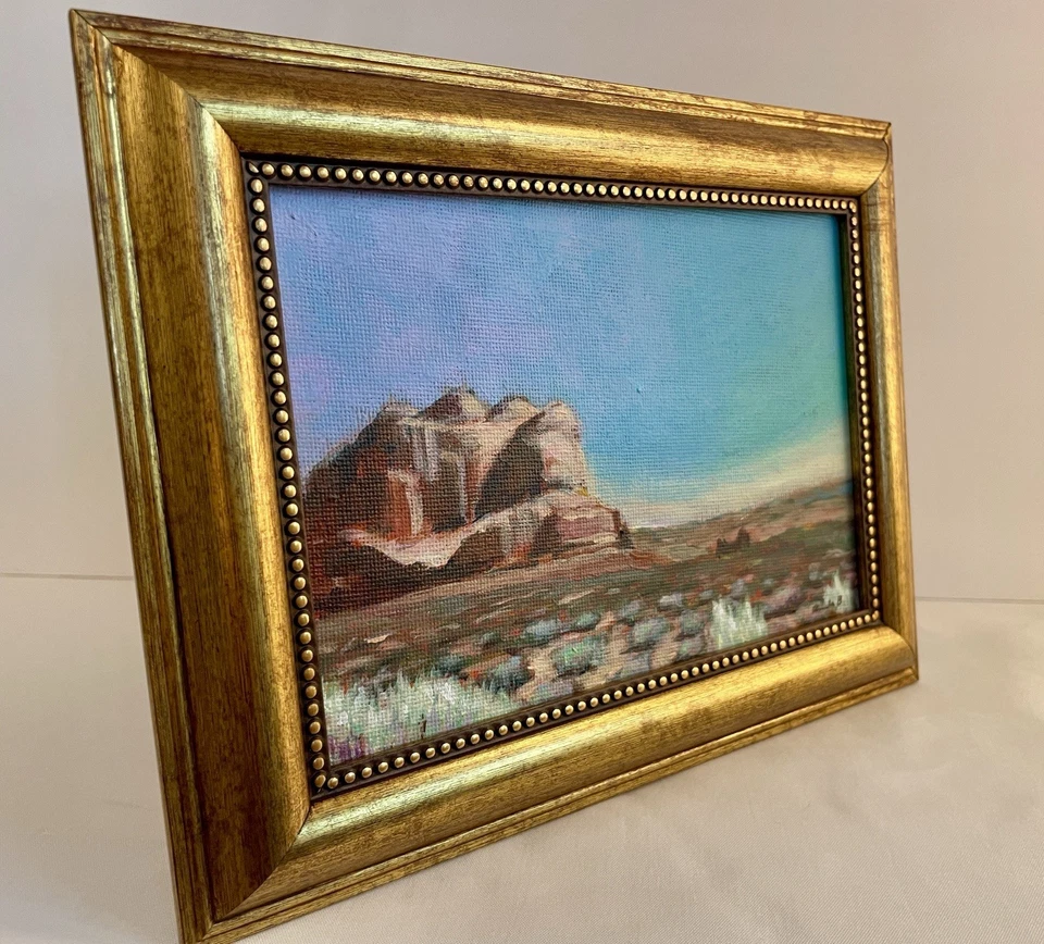 Pintura Arches National Park Moab Utah | Arte paisajístico del desierto de roca roja Foto 2 de 4