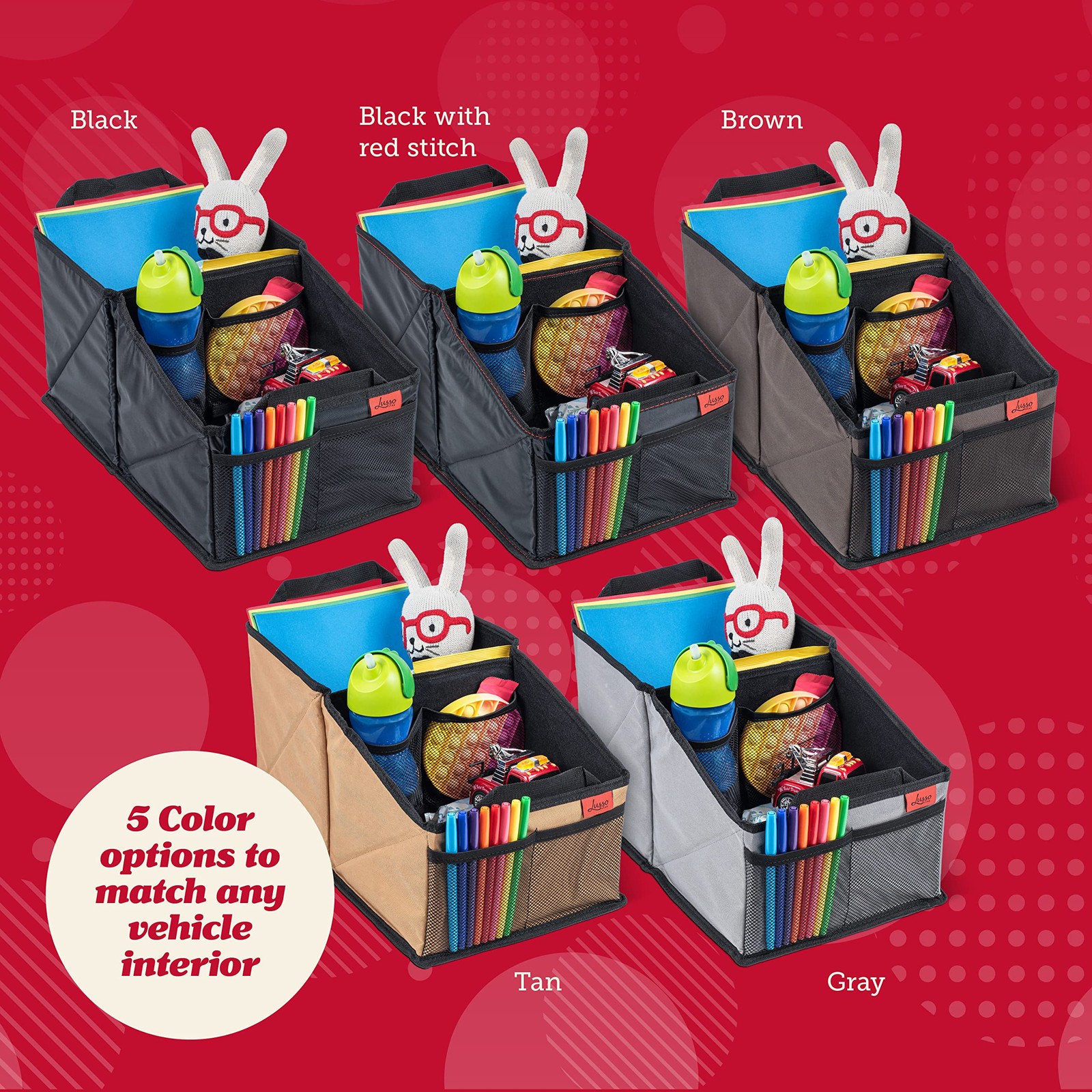 9-Compartment Car Seat Organizer with Cup Holders - For Front, Back, Passenge...