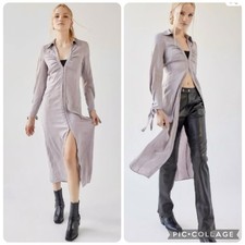 Urban Outfitters Dress Small Midi Chapman Mauve Hook & Eye Long Sleeve NWT