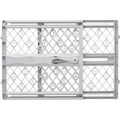 #ad Pet Gate Plastic Expandable Doorway Pressure Mount Durable Portable Light Gray $45.49