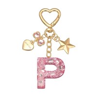 FüR Cute Initial Letter Keychain, Letter P Keychain FüR Frauen Pink Bling