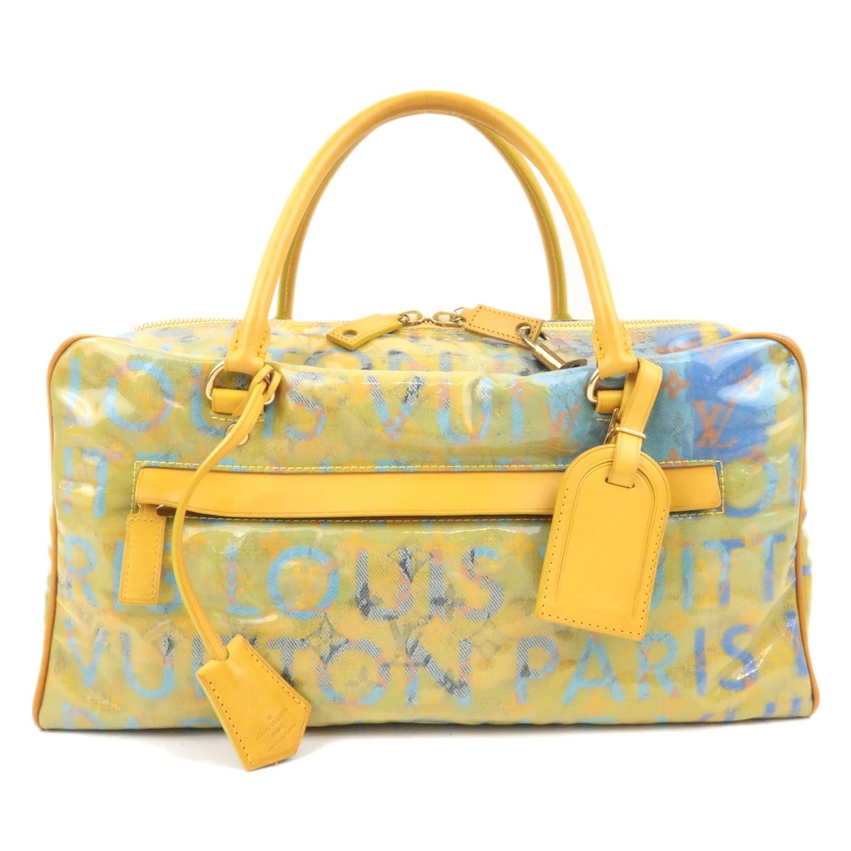 Louis Vuitton Monogram Pulp Weekender PM Handbag Jaune M95733 