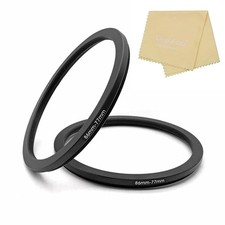 86-77mm Metal Step-Down Adapter Ring, 86mm Lens to 77mm Filter 86-77mm, Black