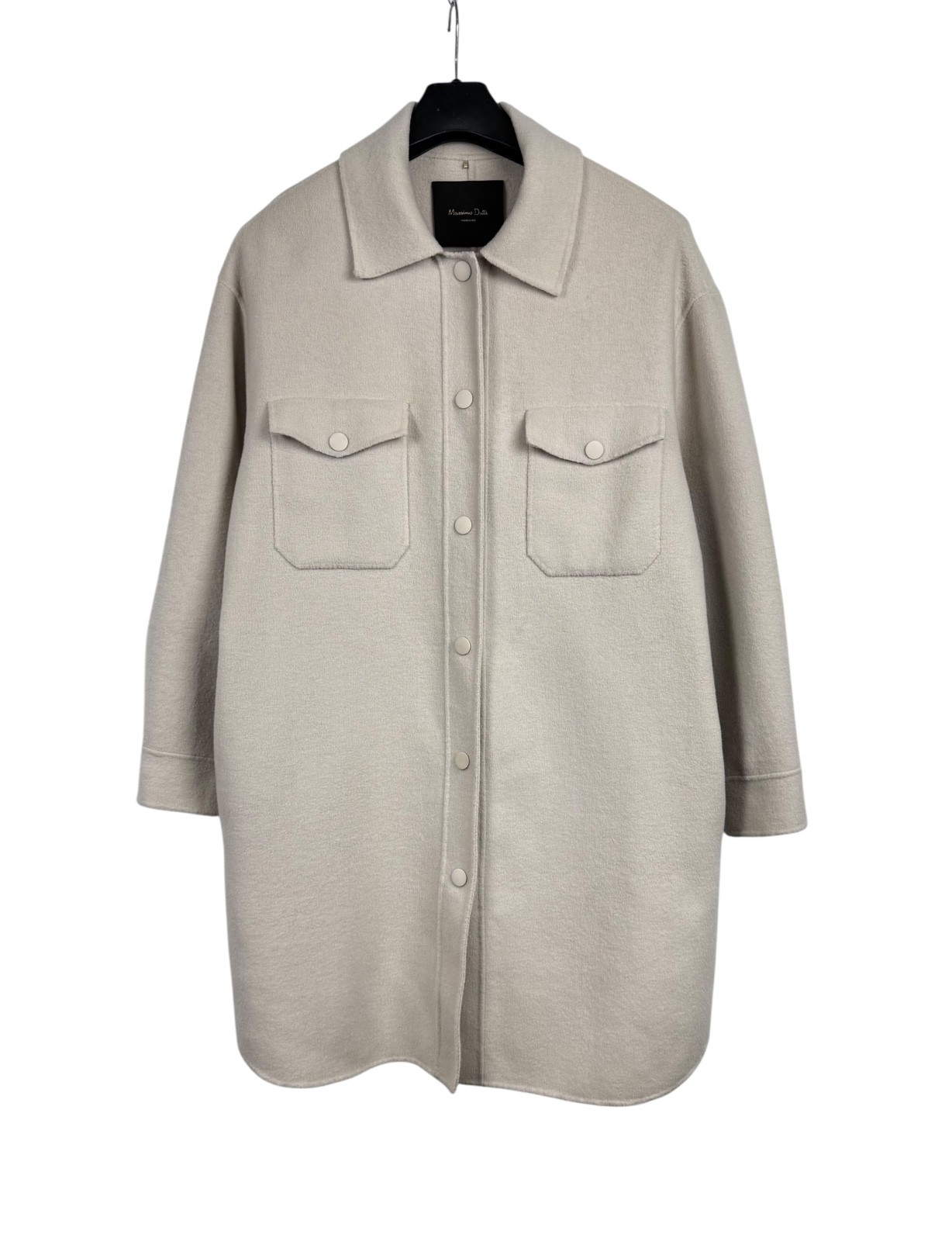 Massimo Dutti Wool Coat Collared Button Up Shaket… - image 13