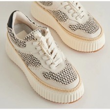 Dolce Vita Women's Platform Sneakers Espadrille Trimmed Lace-Up Shoes Size 8