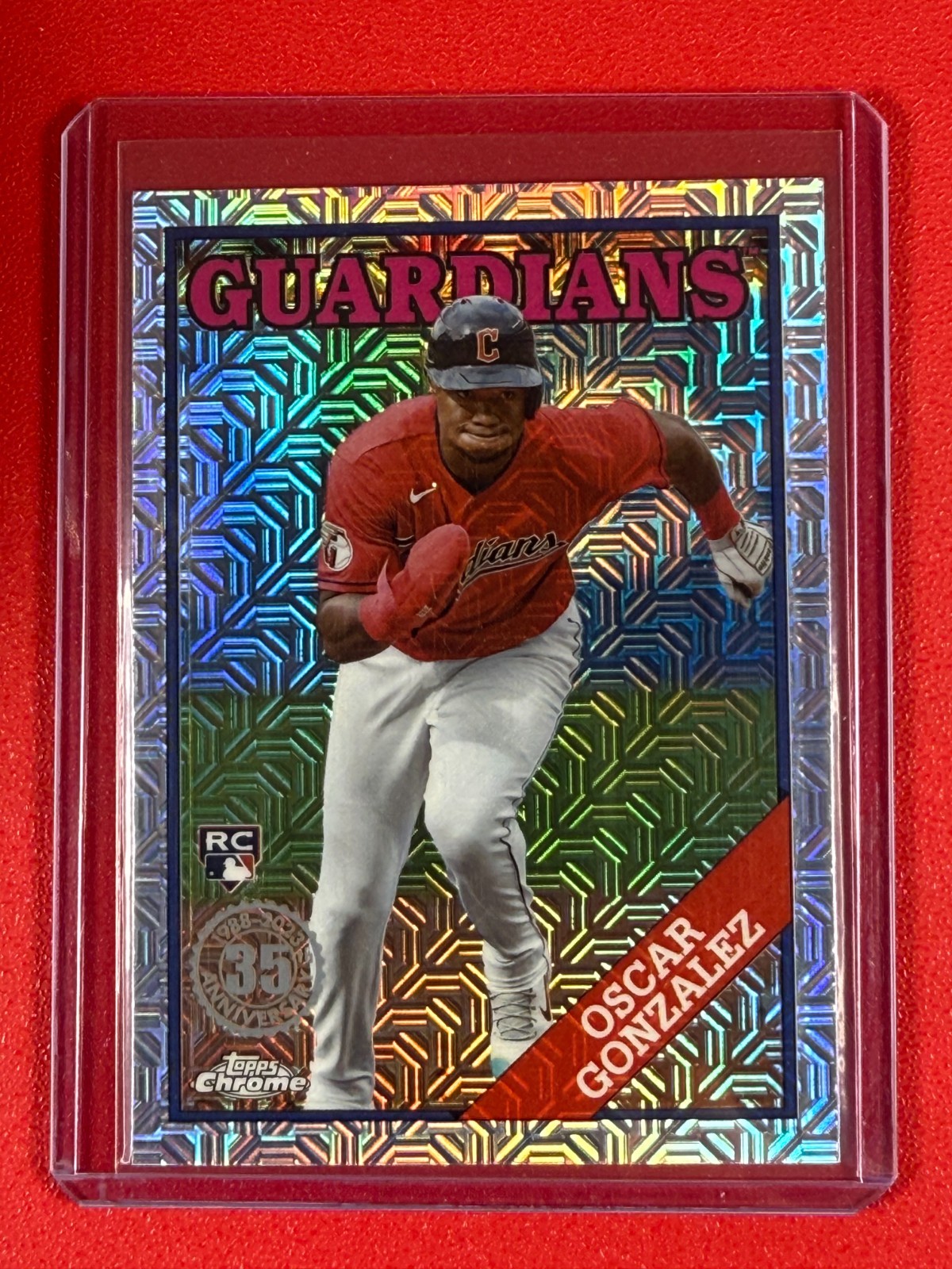 2023 Topps Series 1 - 1988 Chrome Silver Pack Oscar Gonzalez #T88C-92 (RC)